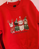 Meowy Christmas Children's Graphic Sweatshirt