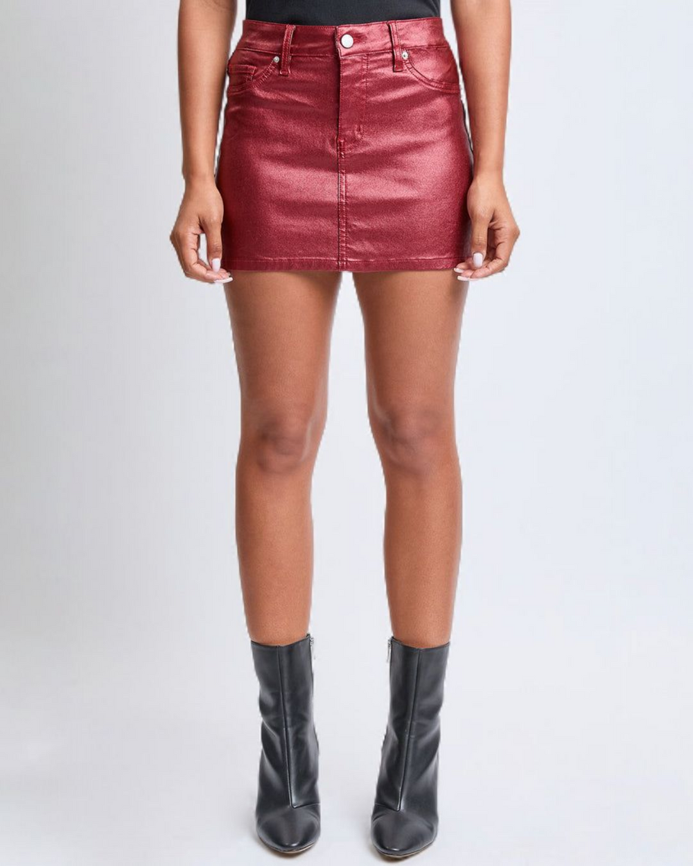 Hyperstretch Metallic Mini Skirt