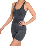 Get Snatched Mineral Washed Romper