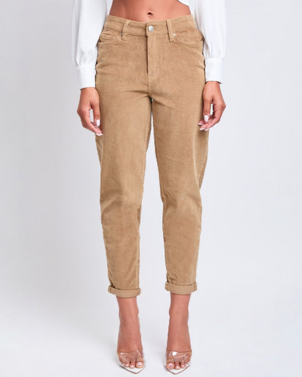 Corduroy High Rise Mom Fit Pants