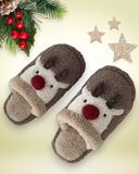 Cozy Rudolph Slippers