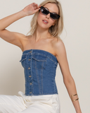 Blue Jean Babe Tube Top