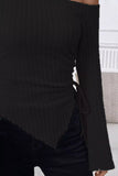 Ribbed Asymmetrical Hem Top *Multiple Color Options*