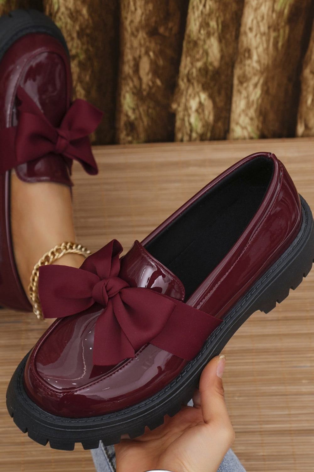 Bow Faux Leather Loafers *Multiple Color Options*