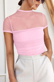 Mesh Short Sleeve Top *Multiple Color Options*