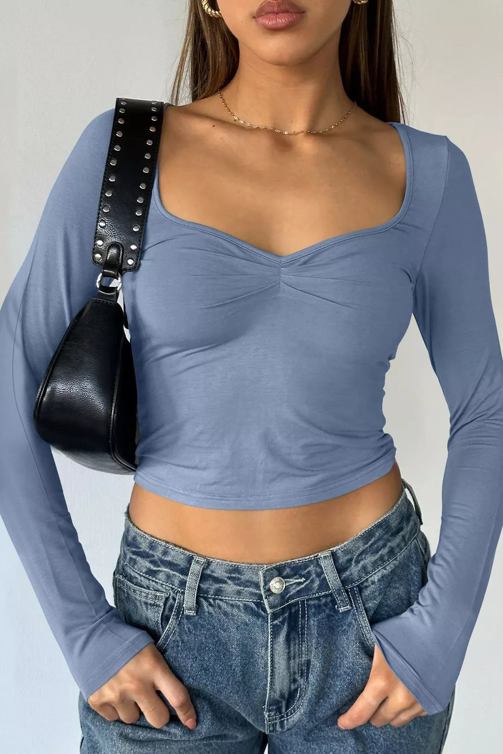 Sweetheart Neck Crop Tee *Multiple Color Options*