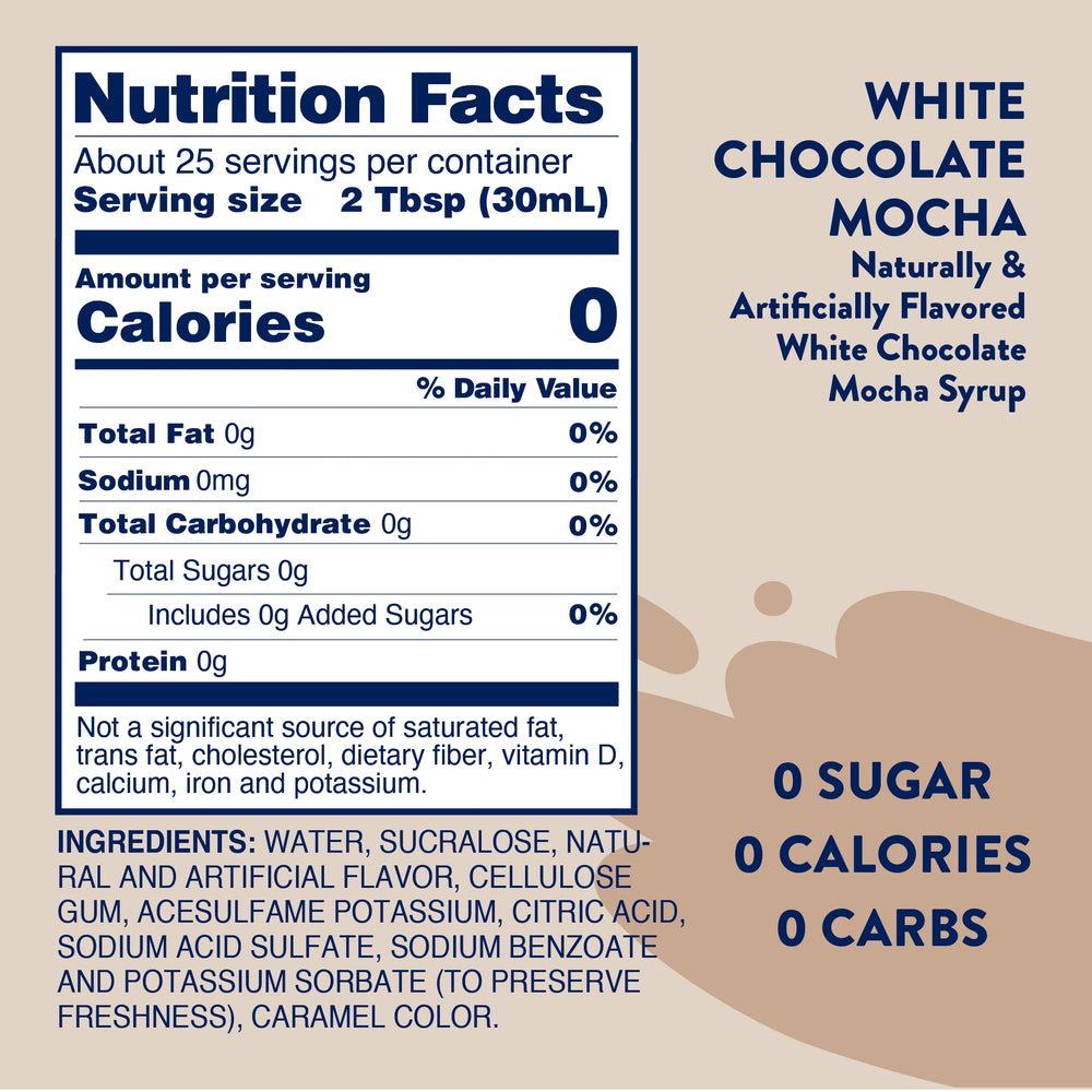 White Chocolate Mocha Skinny Syrup