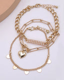 Heart Of Gold 3 Piece Bracelet Bundle