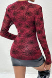 Spider Web Print Layering Top *Multiple Color Options*