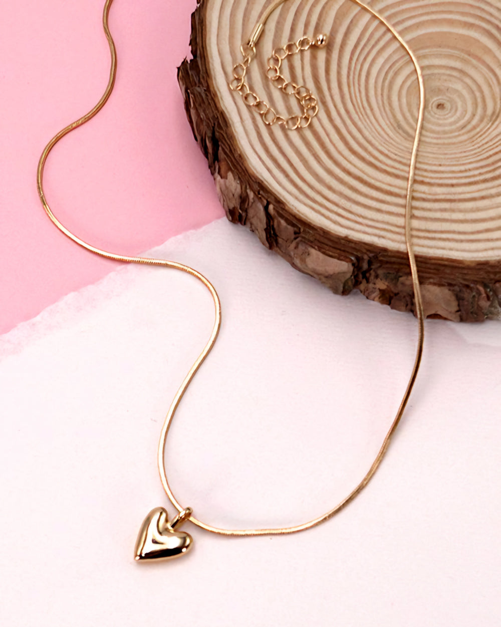 With Love Puff Heart Necklace