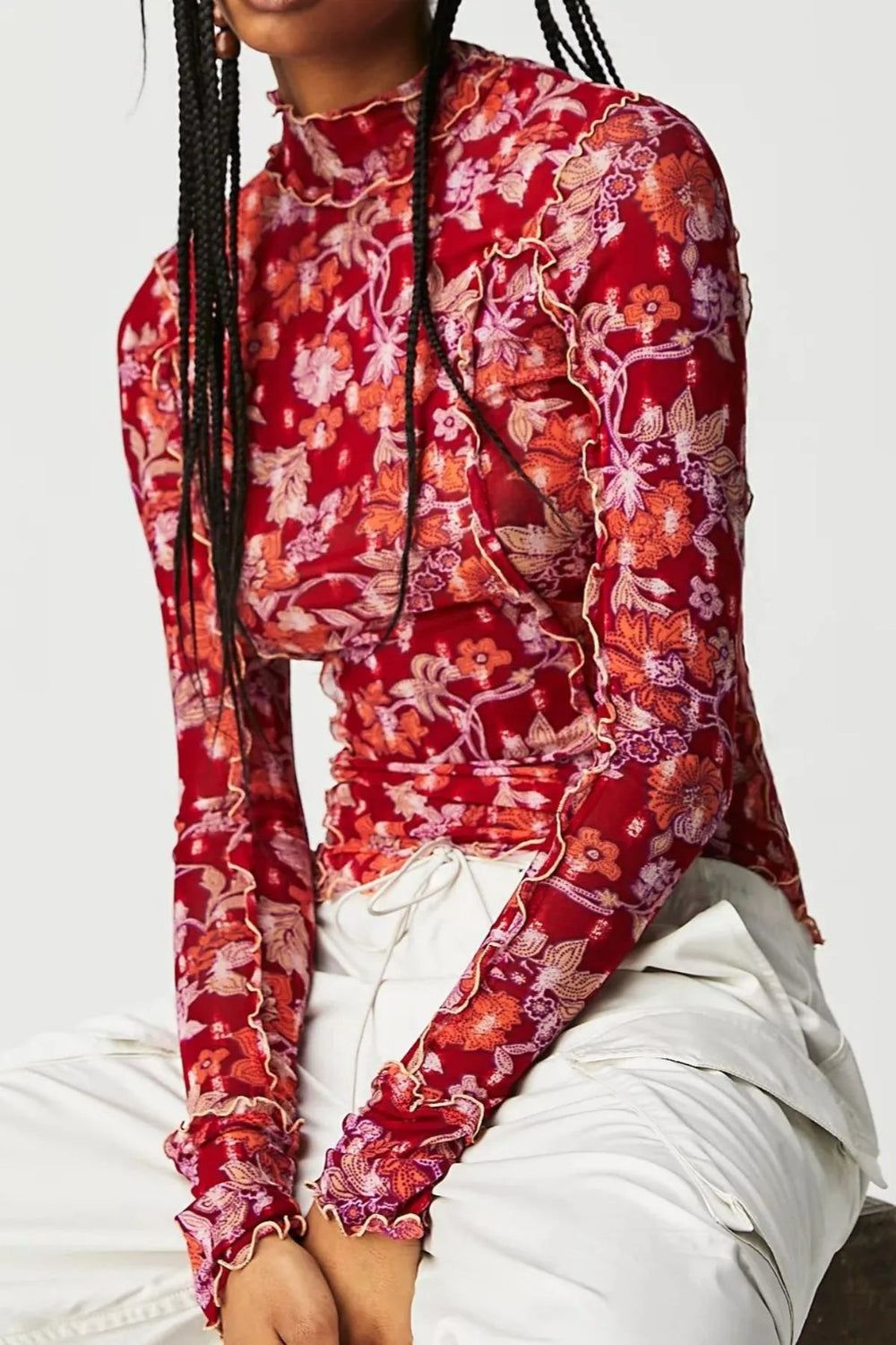 Floral Print Long Sleeve Top *Multiple Color Options*