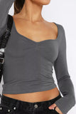 Sweetheart Neck Crop Tee *Multiple Color Options*