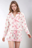 Valentine’s Day Long Sleeve Top and Shorts Lounge Set