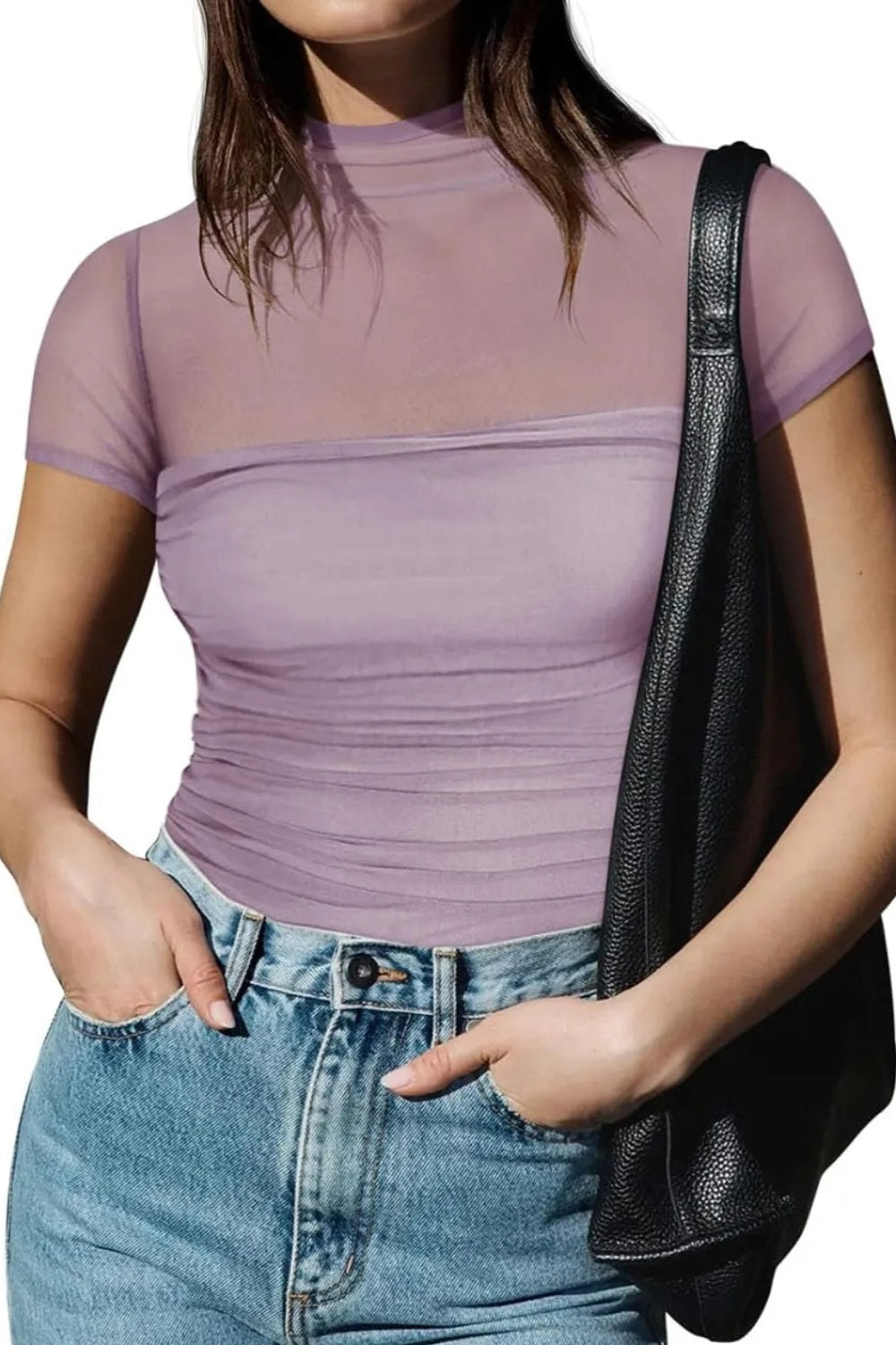 Mesh Short Sleeve Top *Multiple Color Options*