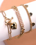 Heart Of Gold 3 Piece Bracelet Bundle