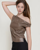 Downtown Darling Faux Leather Top