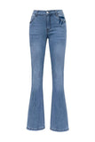 Bow Back Detail Flare Jeans