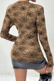 Spider Web Print Layering Top *Multiple Color Options*