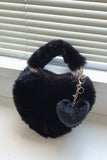 Heart Shape Faux Fur Handbag *Multiple Color Options*