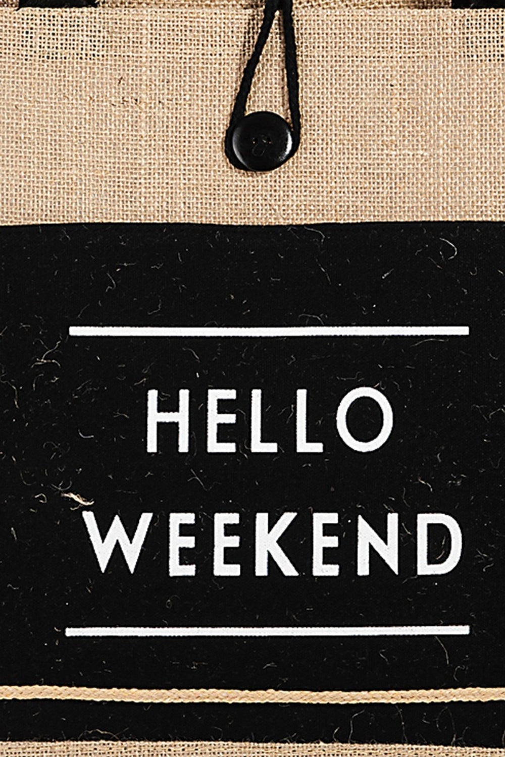 Hello Weekend Burlap Tote Bag *Multiple Color Options*