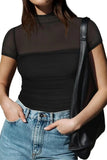 Mesh Short Sleeve Top *Multiple Color Options*