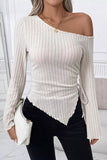 Ribbed Asymmetrical Hem Top *Multiple Color Options*
