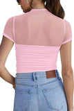 Mesh Short Sleeve Top *Multiple Color Options*