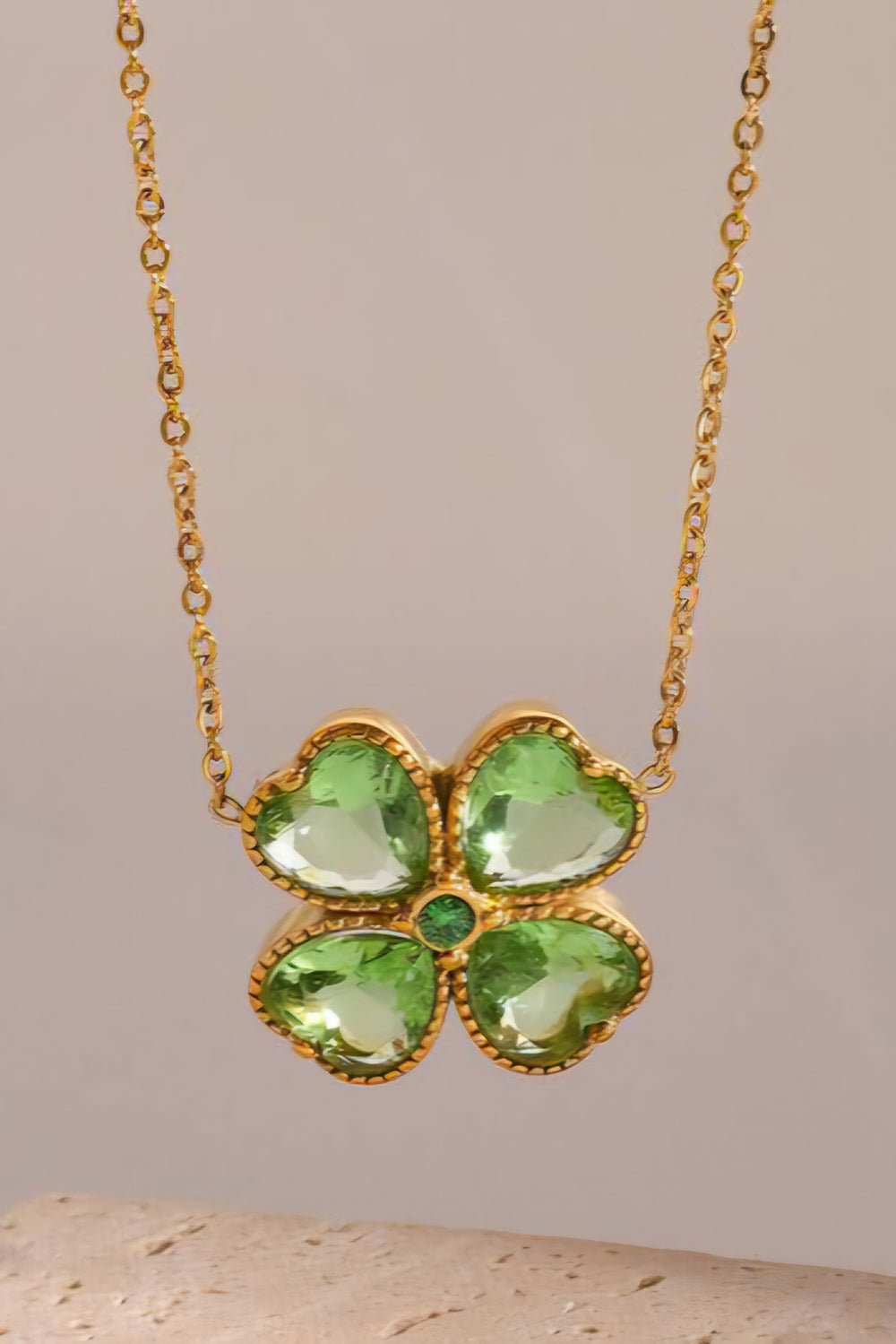 18K Gold-Plated Clover Pendant Necklace