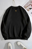 Skeleton Heart Round Neck Sweatshirt