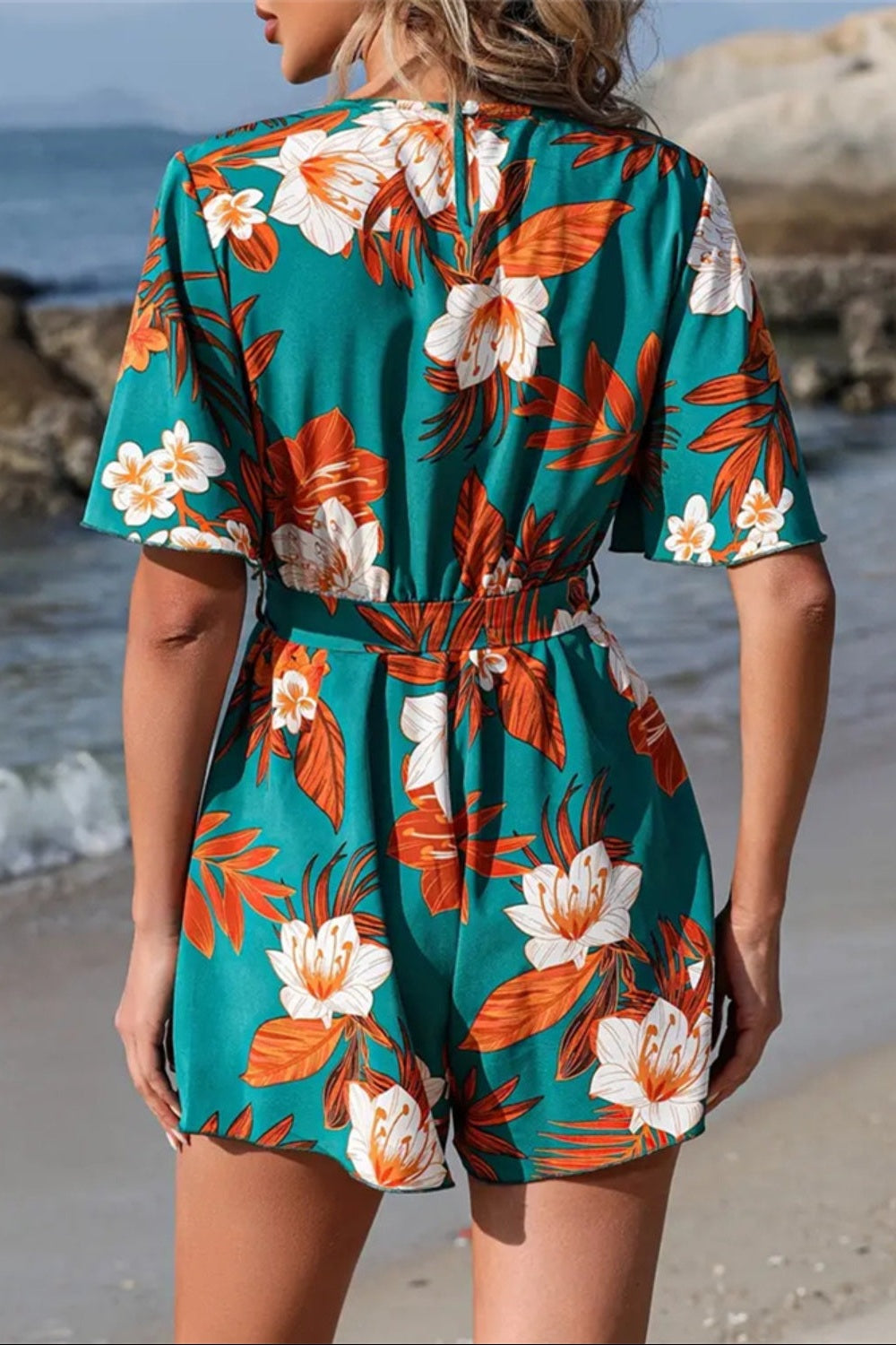 Printed Tie Waist Romper *Multiple Color Options*