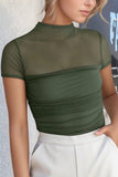 Mesh Short Sleeve Top *Multiple Color Options*