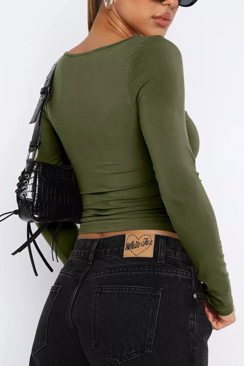 Sweetheart Neck Crop Tee *Multiple Color Options*