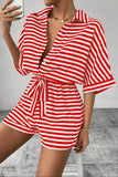 Tie Waist Striped Romper *Multiple Color Options*