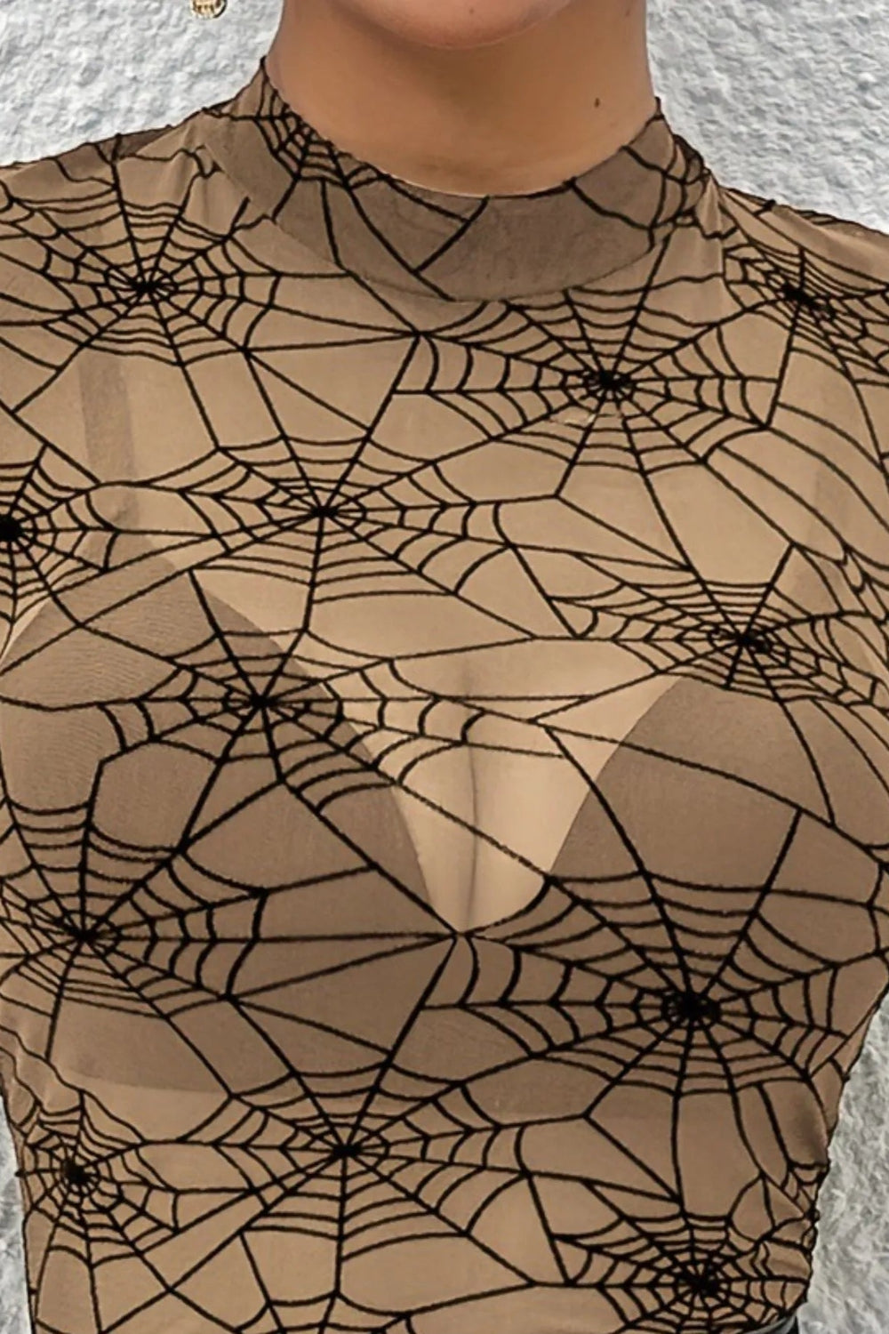 Spider Web Print Layering Top *Multiple Color Options*