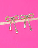 So Chic Rhinestone Bow Earrings