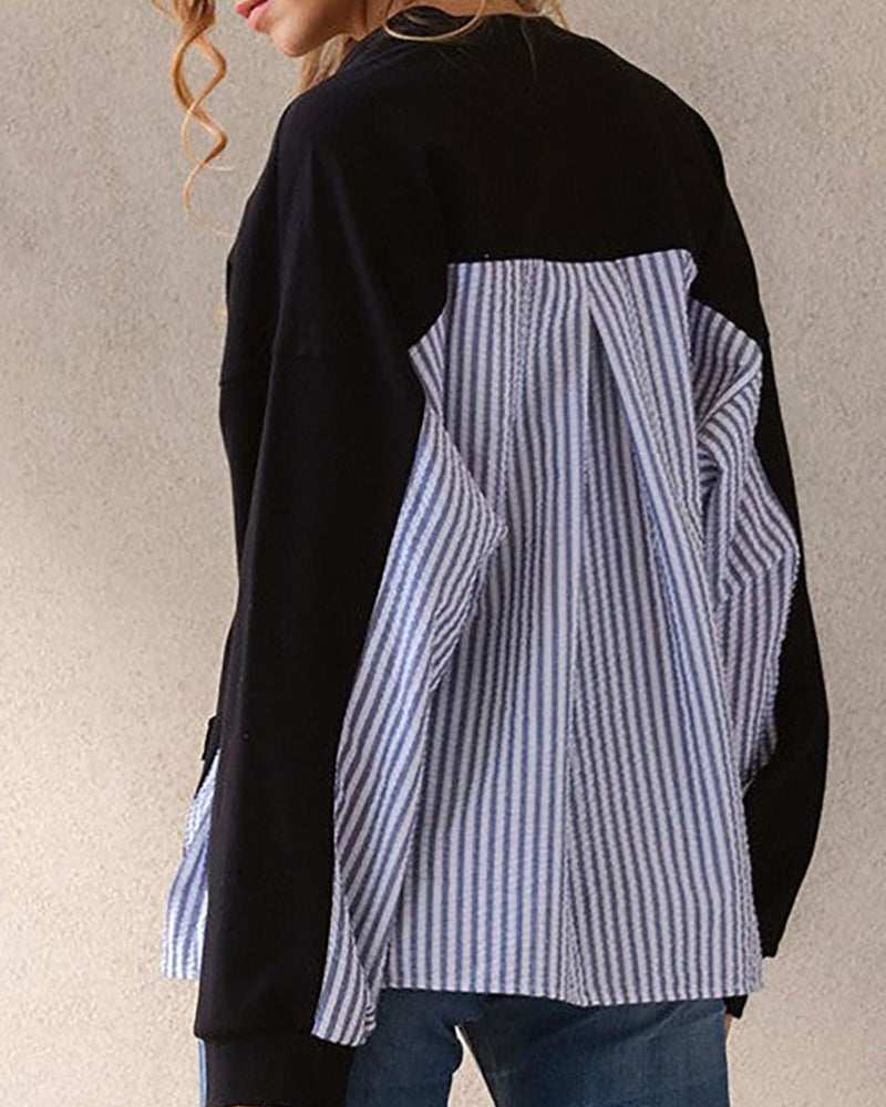 Newport Striped Contrast Cardigan