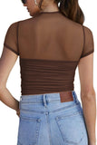 Mesh Short Sleeve Top *Multiple Color Options*