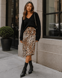 Untamed Elegance Midi Skirt