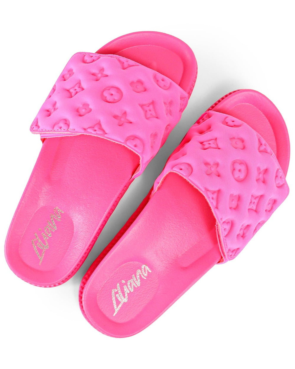 Louie Lounge Slides In Bubble Gum Pink