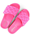 Louie Lounge Slides In Bubble Gum Pink