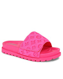 Louie Lounge Slides In Bubble Gum Pink