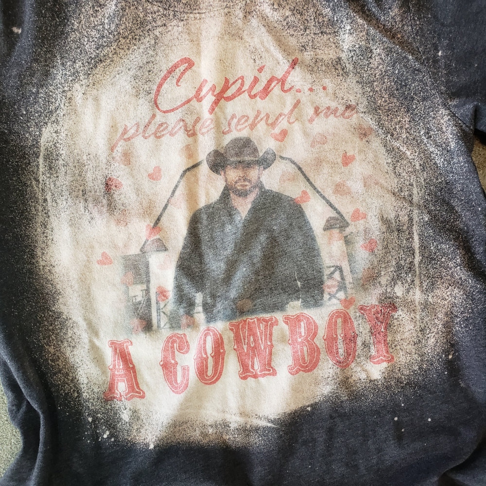 Cupid Send Me A Cowboy Vintage Graphic Tee