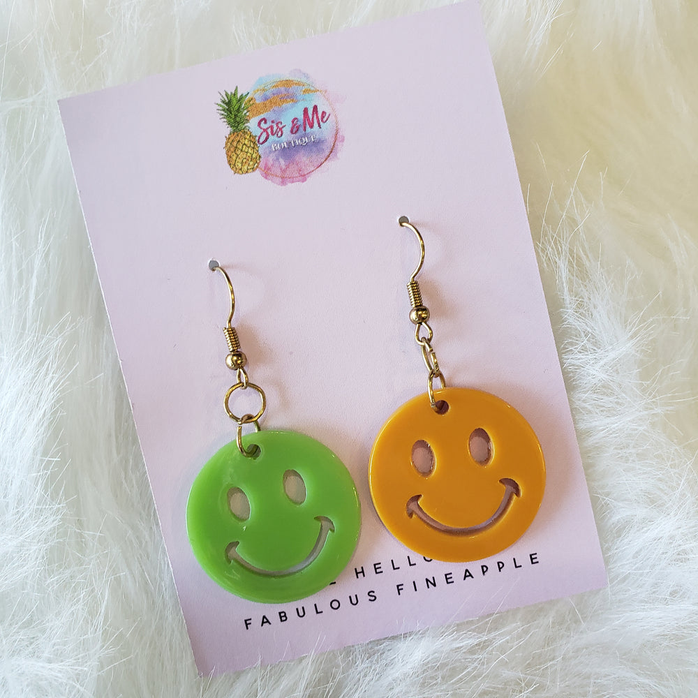 Don't Worry, Be Happy Mismatched Earrings