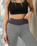 Awww...Push It... Textured Two Tone Push Up Leggings