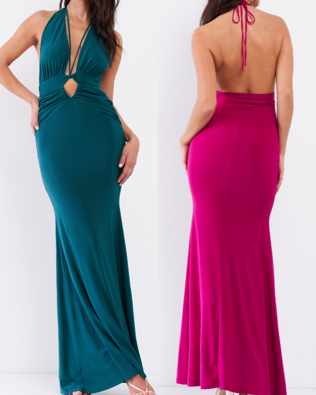 The Joslynn Maxi Halter Dress