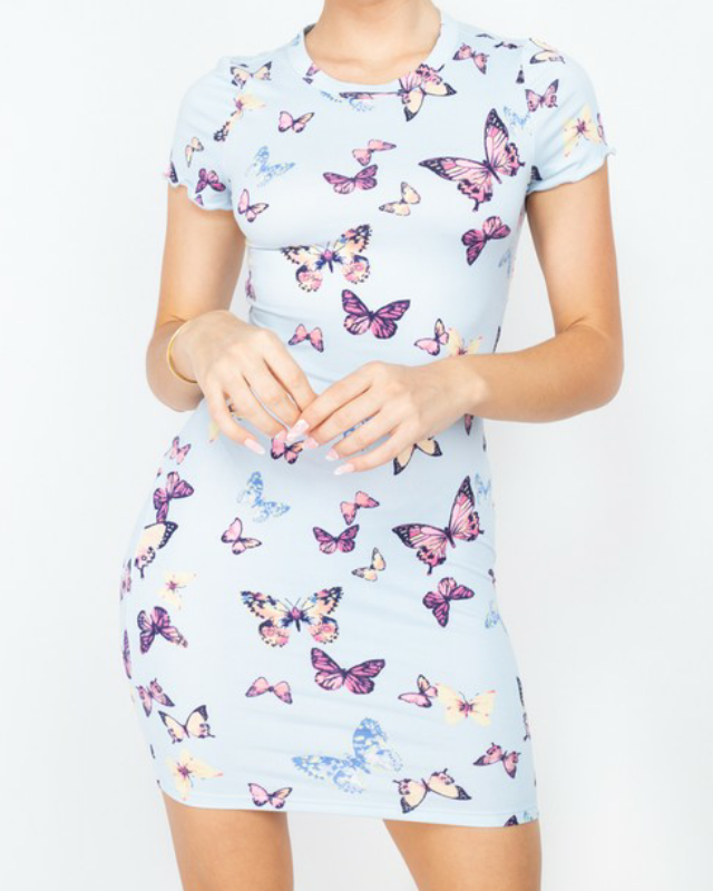 Butterfly In The Sky Bodycon Dress – Sis and Me Boutique