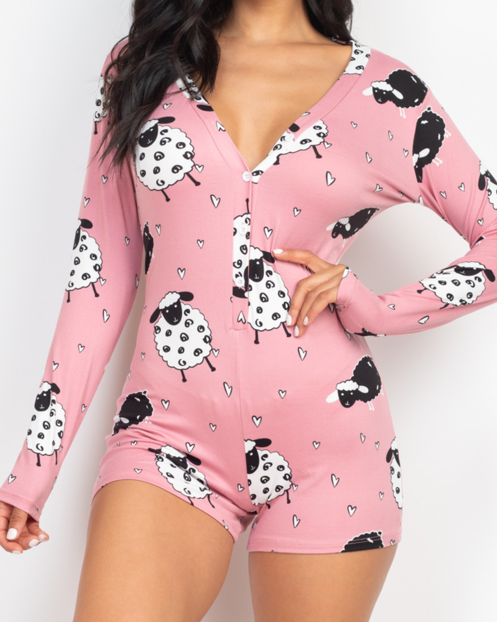 Counting Sheep Long Sleeve Sleep Romper