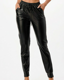 Hot Girl Pleather Joggers 2.0
