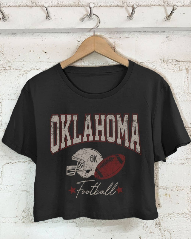 Oklahoma Football Cropped Graphic Tee