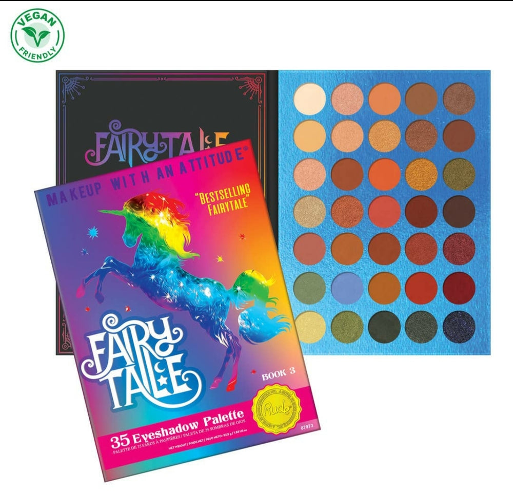 Rude Cosmetic's FAIRY TALE 35 Vegan Eyeshadow Palette - Book 3